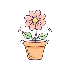 flower pot icon, flower pot vector illustration-simple illustration of flower pot, perfect for flower pot logos and icons