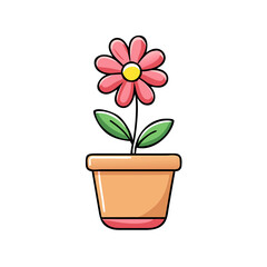 flower pot icon, flower pot vector illustration-simple illustration of flower pot, perfect for flower pot logos and icons