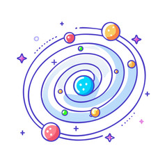 galaxy icon, galaxy vector illustration-simple illustration of galaxy, perfect for galaxy logos and icons