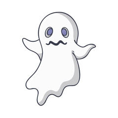 ghost icon, ghost vector illustration-simple illustration of ghost, perfect for ghost logos and icons