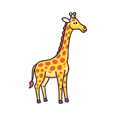 Obraz premium giraffe icon, giraffe vector illustration-simple illustration of giraffe, perfect for giraffe logos and icons