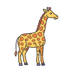 Obraz premium giraffe icon, giraffe vector illustration-simple illustration of giraffe, perfect for giraffe logos and icons
