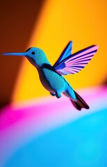 Fototapeta premium hummingbird and flower