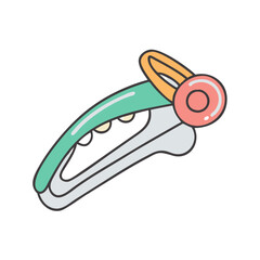 hair clip icon, hair clip vector illustration-simple illustration of hair clip, perfect for hair clip logos and icons