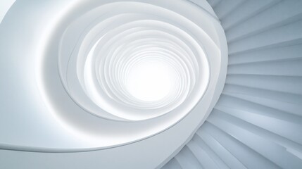 Fototapeta premium Abstract White Spiral Architecture: A Modern Design