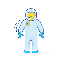 hazard suit icon, hazard suit vector illustration-simple illustration of hazard suit, perfect for hazard suit logos and icons