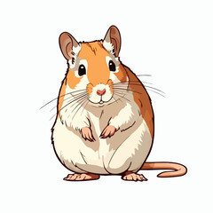 Fototapeta premium Cute cartoon rodent illustration. Vector Image