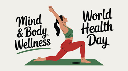 World Health Day vector illustration in flat design showing medical professionals, heart health, stethoscope, and healthcare icons – perfect for hospital, clinic, wellness, and medical campaign design