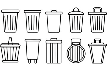 Eco Trash Bin Vector Art for Environmental Campaigns