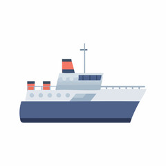 Obraz premium Cargo Ship Vessel Illustration Icon Graphic. Vector Image