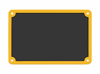 Fototapeta premium Blank rectangular sign with gold frame and rivets. Vector Image