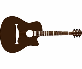 Acoustic Guitar Vector Illustration. Vector Image
