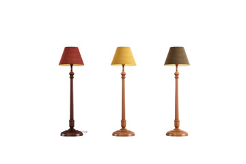 Classic Design: Vintage Floor Lamps Isolated On Transparent Background