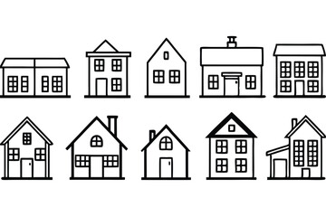 Real Estate Townhouse Vector Design