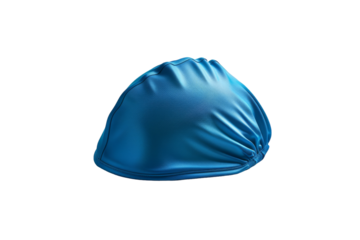 Authentic Snapshot: Waterproof Swim Cap Isolated On Transparent Background
