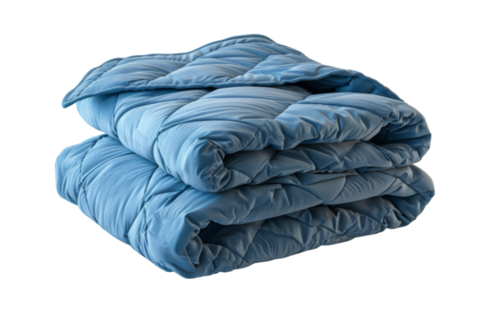 Relaxation Essentials: Weighted Blankets Alone Isolated On Transparent Background