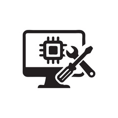 electronic service icon vector illustration