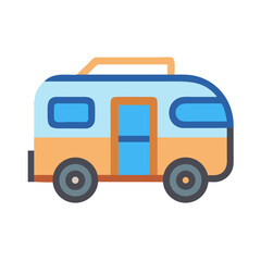 Camper Van Vehicle Icon Design