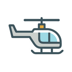 Helicopter Side View Icon Design