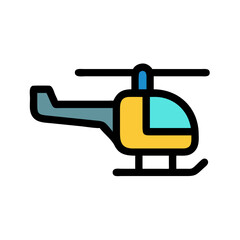 Helicopter Side View Icon Design