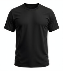 Blank black shirt mock up template, front and back view, isolated on white, plain t-shirt mockup. 