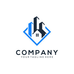 Abstract real estate logo design