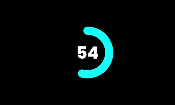 Beautiful Progress Bar loading animation on black background