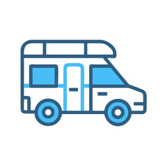 RV Camper Van Icon Design