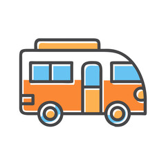 RV Camper Van Icon Design