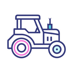 Tractor Vehicle Icon Design