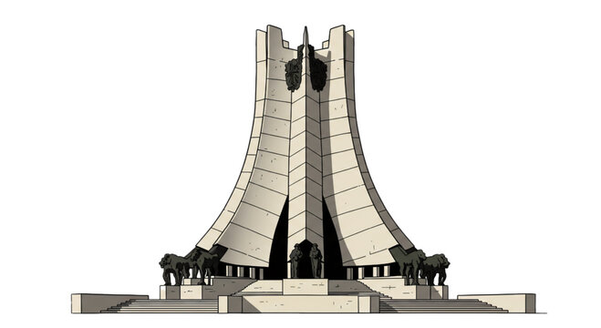 monument of the martyrs vector illustration isolated on white background 