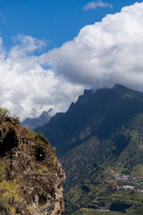 La Palma island Canary archipelago Spain mountain landscape North of the island Pinus canariensis...