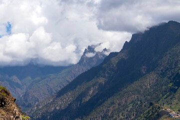 La Palma island Canary archipelago Spain La Caldera de Taburiente national park mountain detail