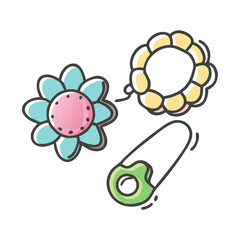 brooches icon, brooches vector illustration-simple illustration of brooches, perfect for brooches logos and icons
