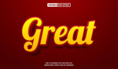Editable 3d text style effect - Great text effect Template