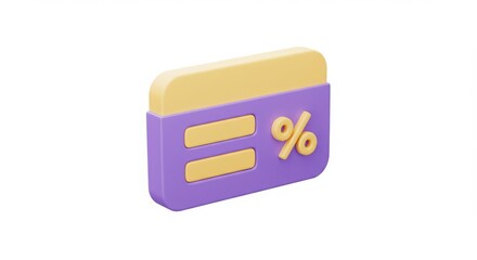 Calculate Discount Percentage on Card Finance Concept Minimal Style