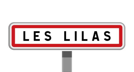 Panneau sur poteau des Lilas, Seine-Saint-Denis, &Icirc;le-de-France
