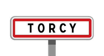 Panneau sur poteau de Torcy, Seine-et-Marne, &Icirc;le-de-France