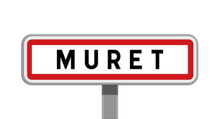 Panneau sur poteau de Muret, Haute-Garonne, Occitanie