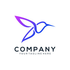 Abstract bird logo design