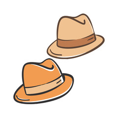 fedora hats icon, fedora hats vector illustration-simple illustration of fedora hats, perfect for fedora hats logos and icons