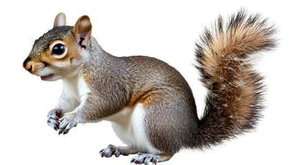 Obraz premium Squirrel cutout on a transparent background PNG
