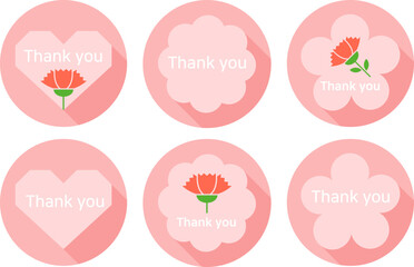 감사스티커 벡터 일러스트 그래픽 디자인