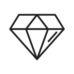 Diamond icon vector image. Suitable for mobile apps, web apps and print media.