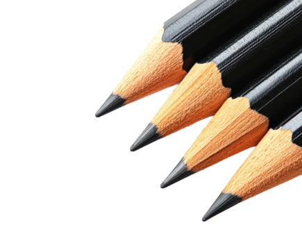 Sketching tools creative workspace focused isolated on transparent background, png