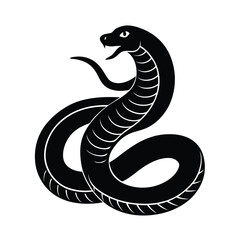 Fototapeta premium Snake Coiled Desert Vector Art