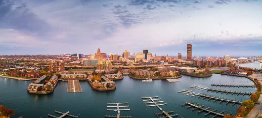 Fotobehang New York Buffalo, New York, USA Over the Marina  © SeanPavonePhoto
