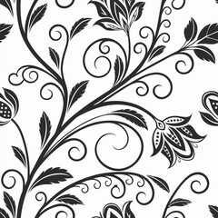 Obraz premium Seamless pattern design created in various geometric shapes and vintage style