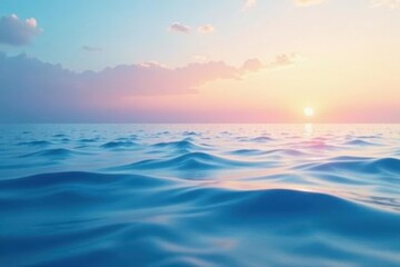 Fototapeta premium Soft gradient blue hues reminiscent of a peaceful ocean at dawn, peaceful surroundings , ocean atmosphere