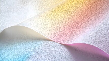 Soft pastel rainbow gradient fabric texture background with gentle waves and folds.